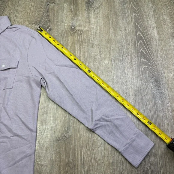 Criquet Mens Purple Pima Cotton Long Sleeve Rugby Players Polo Shirt Size L - Picture 13 of 14